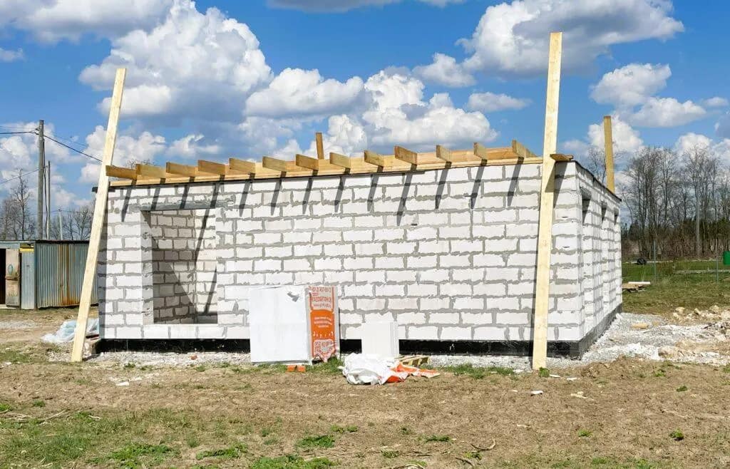 Кладка стен из газобетона — в д. Смердовицы, фото 5