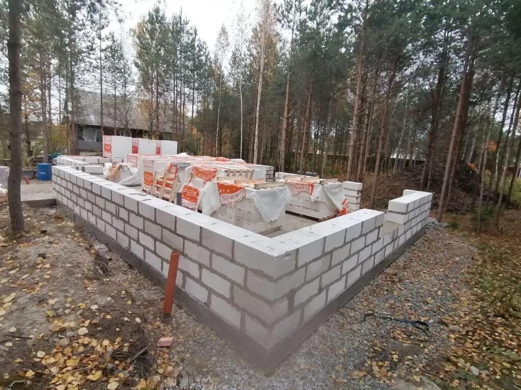 Кладка стен из газобетона — в п. Ульяновка, фото 11