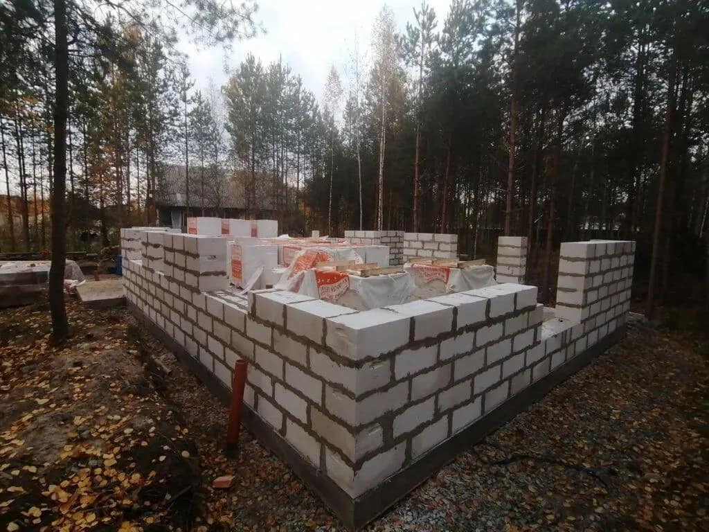 Кладка стен из газобетона — в п. Ульяновка, фото 9
