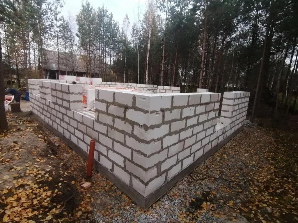 Кладка стен из газобетона — в п. Ульяновка, фото 8